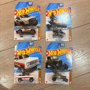Hot Wheels HW Dirt Set Raptor Blazer Cyberquad Model A Kids Toy Cars Lot 4pk
